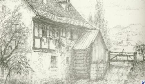 Unterentersbacher Spitzmühle Unterentersbacher Spitzmühle als Radierung