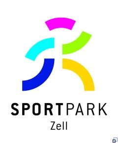 Logo Logo Sportpark, buntes abstraktes Männchen